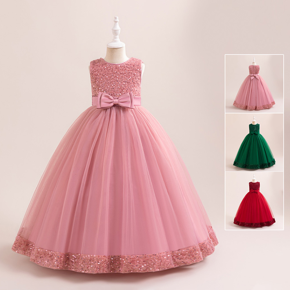 Amazon nuevo vestido de princesa, vestido de princesa, arco de malla, vestido de princesa, vestido de gala
