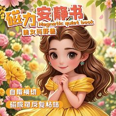 プリンセス磁気静かな本手作りの女の子のおもちゃ静かな本の女の子の磁気ステッカー子供のおもちゃの愛莎プリンセスステッカー