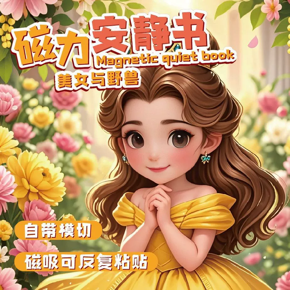 Магнитная тихая книга принцессы, игрушка ручной работы для девочек, тихая книга, магнитные наклейки для девочек, детские игрушки, наклейки принцессы Эльзы