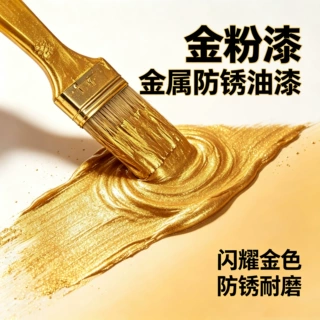 定制金箔漆烫金漆油性闪光黄金漆金色油漆水性金粉漆金属防锈油漆