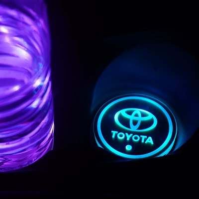 Charging Seven-Color Led Non-Slip Cup Anti-slip mat - toyota-single