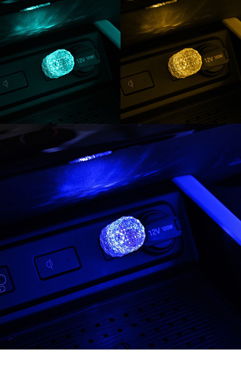 Car Touch Light Led Ambient Light No-Modification USB Car Night Light Colorful Breathing Light Seven-Color Decorative Light