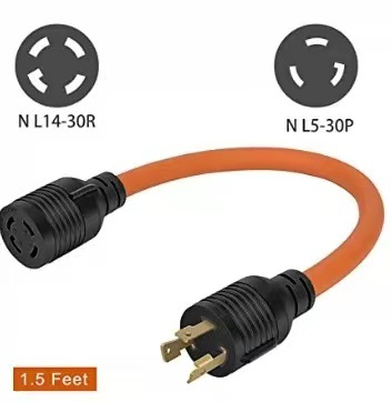 电焊机L5-30P转L14-30R插头延长线发电机新能源汽车充电线