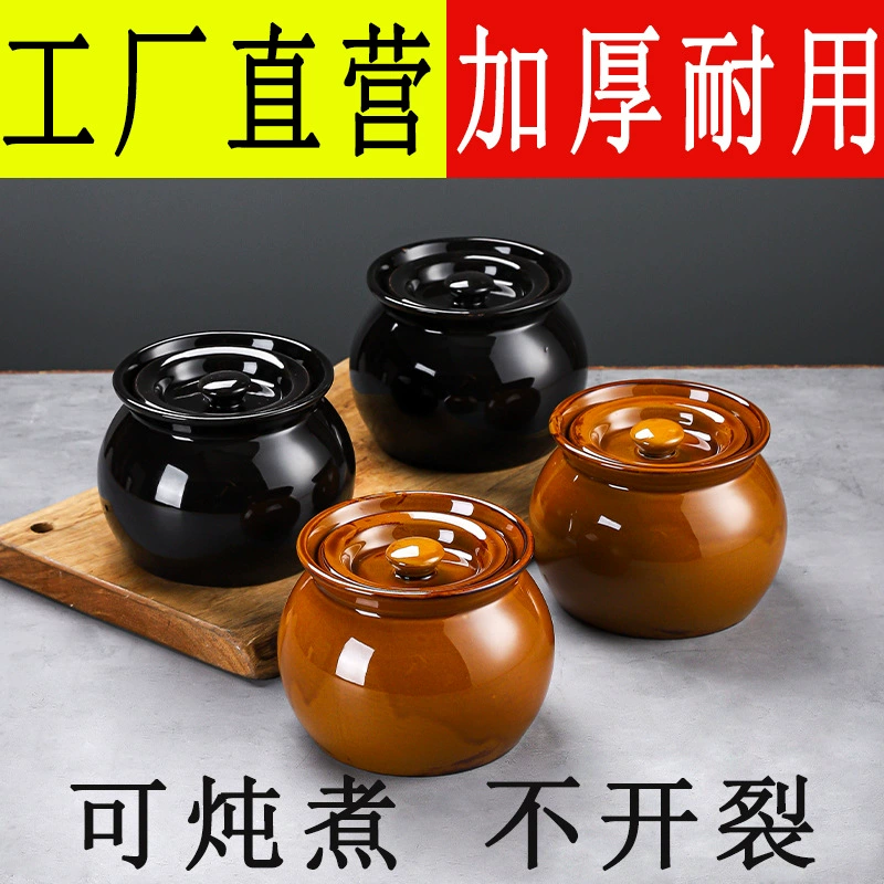 Глиняная кастрюля из Наньчаня для тушения супа, маленькая кастрюля для тушения из Цзянси, бытовая керамическая кастрюля для приготовления супов, традиционная герметичная кастрюля для тушения на открытом огне с крышкой.