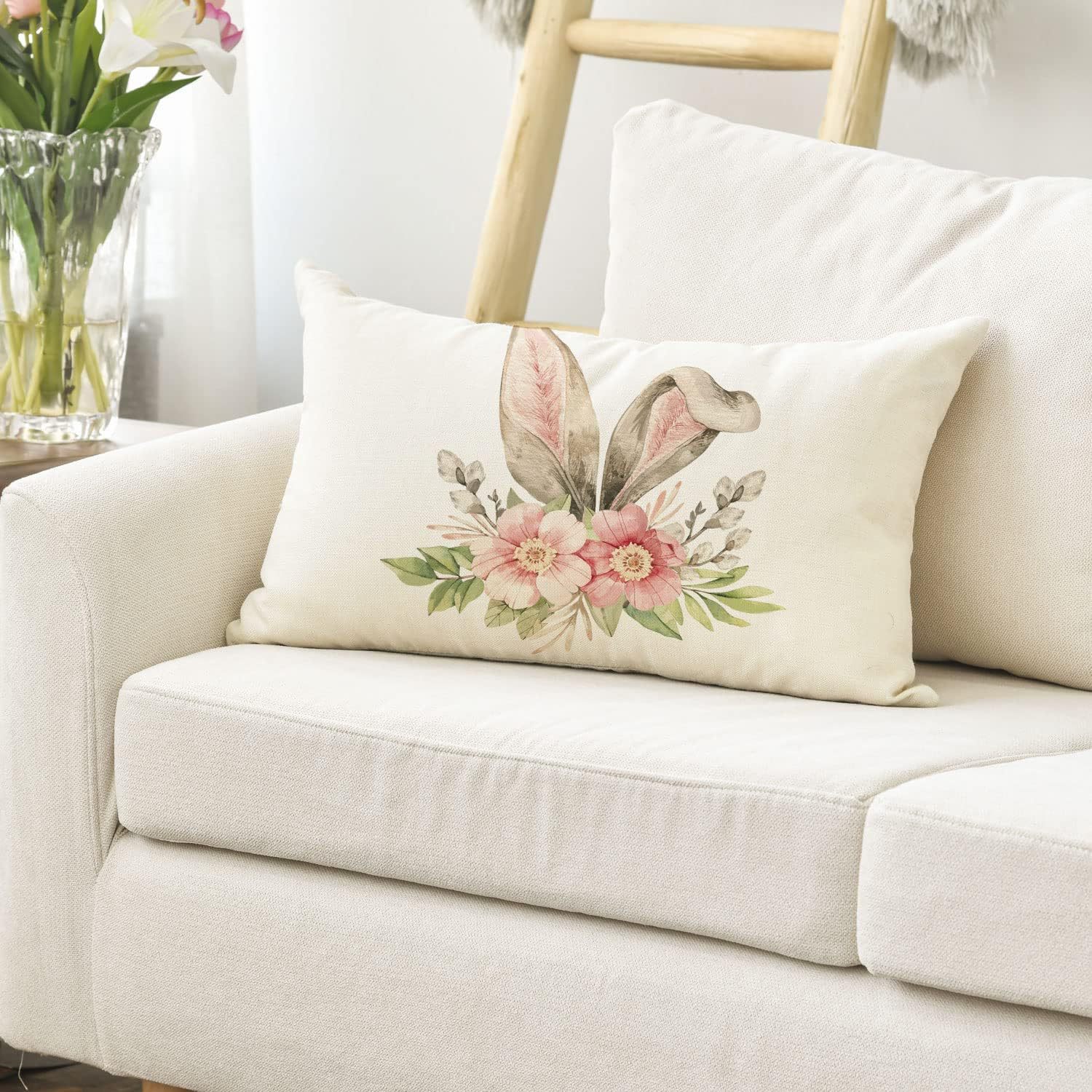 75g Weight Pillow Cases Home Textiles & Decor Type pillow case Event & Party Supplies Polyester Material Rabbit Pattern Simple Style Style Simple Style Rabbit Polyester Pillow Cases 无