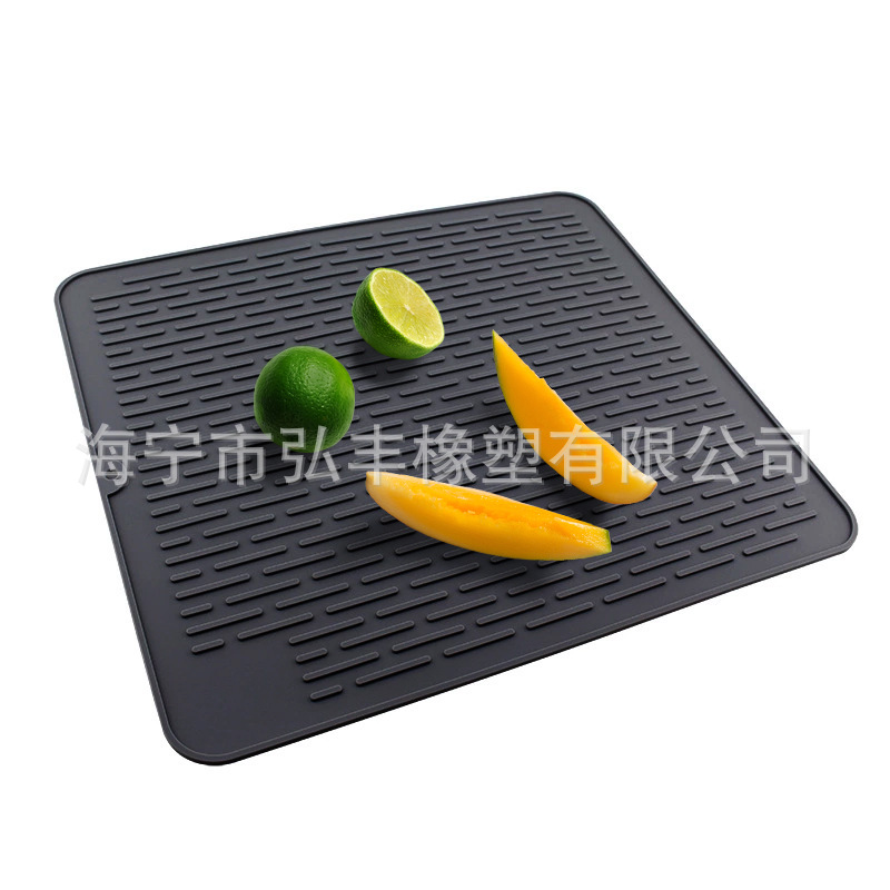 跨境食品级硅胶沥水垫厨房台面防滑隔热垫餐桌耐热锅垫耐高温垫