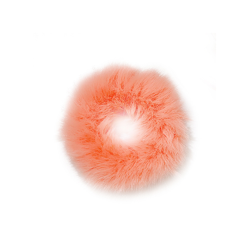 Autumn and Winter imitation rabbit fur plush large intestine ring girl's heart cute ball head hair rope high ponytail hair ring furry hair accessories for women