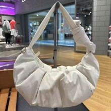 2025年阿迪三叶草新女子小号皱褶弯月包腋下包单肩运动云朵羊角包