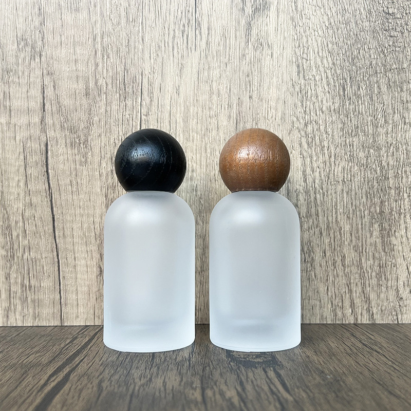 现货螺口 B259-50m磨砂便捷玻璃香水瓶化妆品分装瓶/按压喷雾空瓶