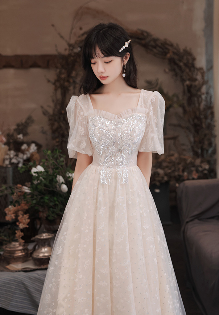 Fairy Evening Dress Female Autumn Vocal Art Test Banquet Host Solo Dress Middle School Student Adult Ceremony Evening Dress