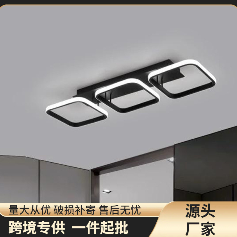 网红入户简约玄关阳台吸顶灯北欧创意卧室书房走廊长条形过道灯|ms