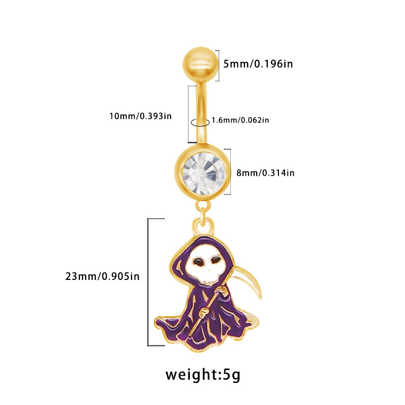 Piercing ombelico strega cartoon per gioielli feste halloween_voghion.com