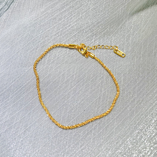 No need to take off sparkling titanium steel anklets when taking a shower, women’s starry fashion cool style niche high-end footwear