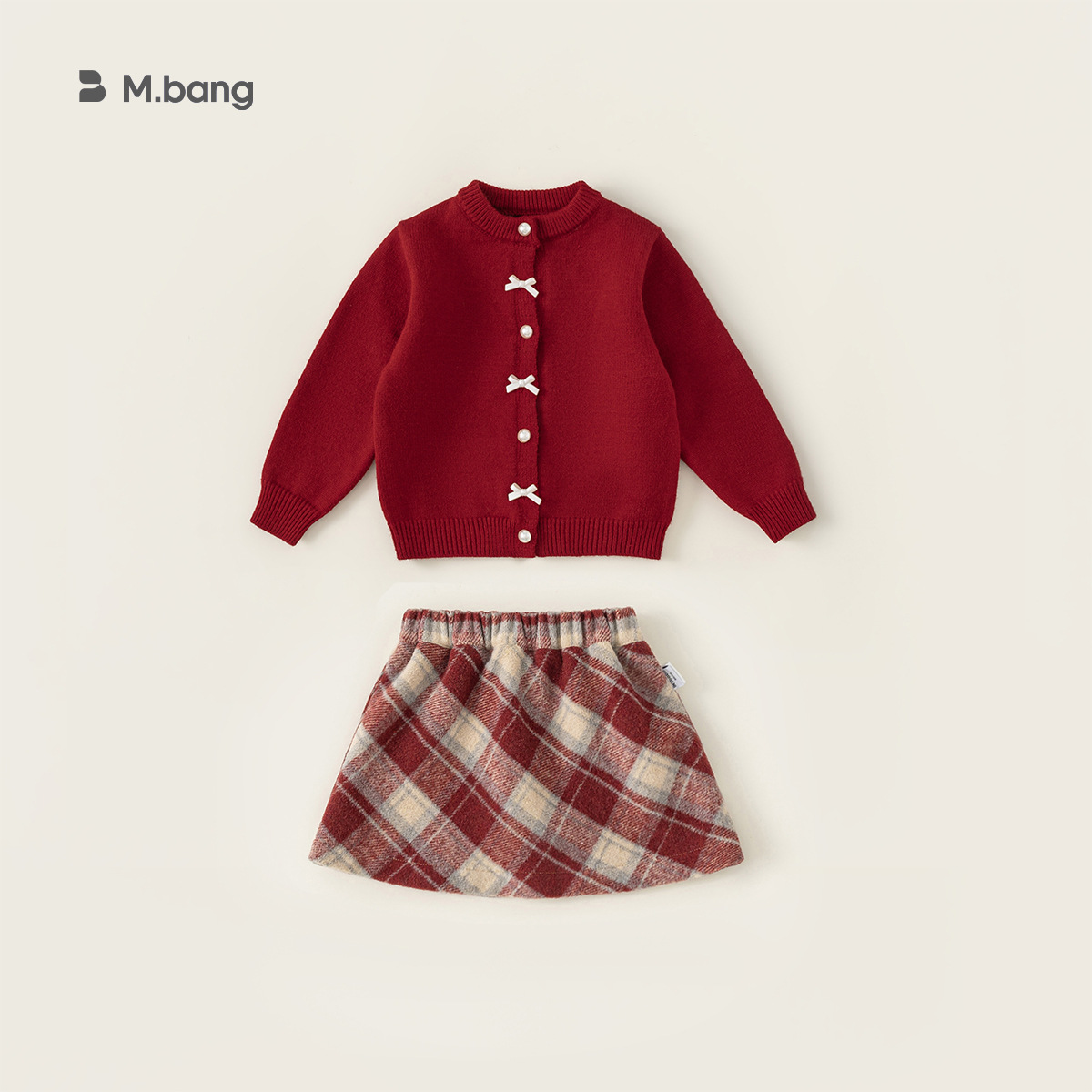Red + red and white check qy24054a