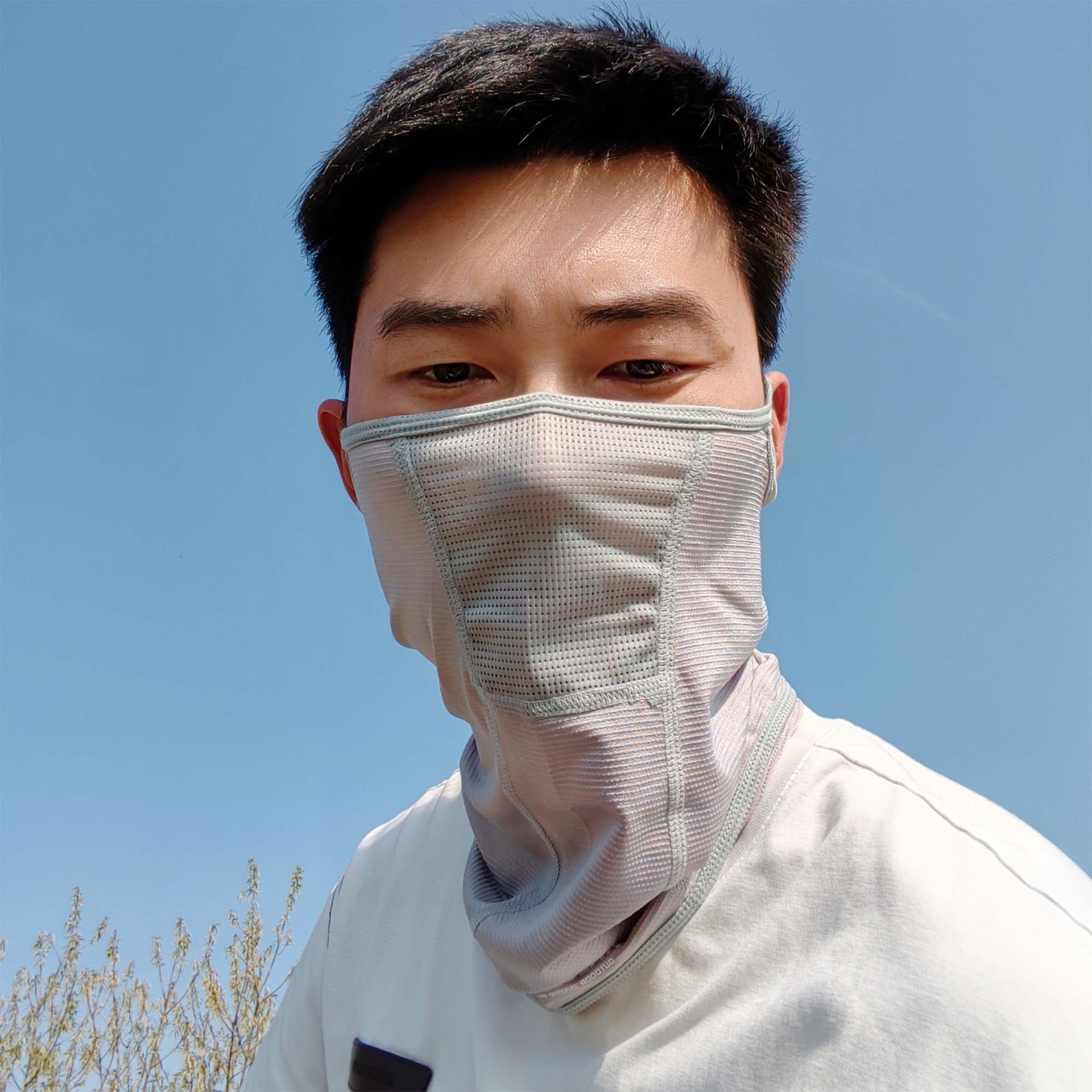 2024 Summer Mesh Splicing Summer Sun Protection Cycling Mask Outdoor Sports Fishing Sunshade Nylon Ice Silk Scarf