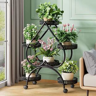 Flower Shelf Living Room Floor-Standing Storage Rack Balcony 2025 New Flower Pot Shelf Removable Iron Multi-Layer Flower Shelf