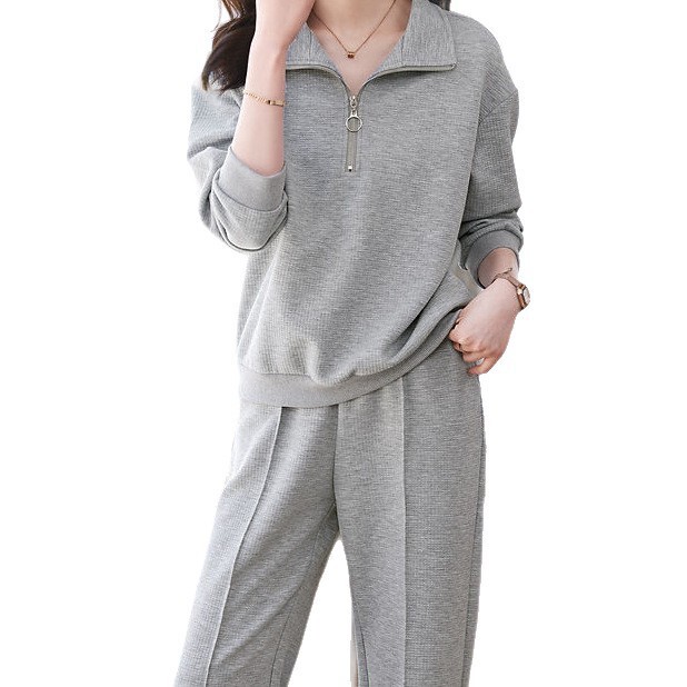 春秋季网红洋气显瘦运动休闲套装女韩版洋气时尚大码减龄两件套潮|undefined
