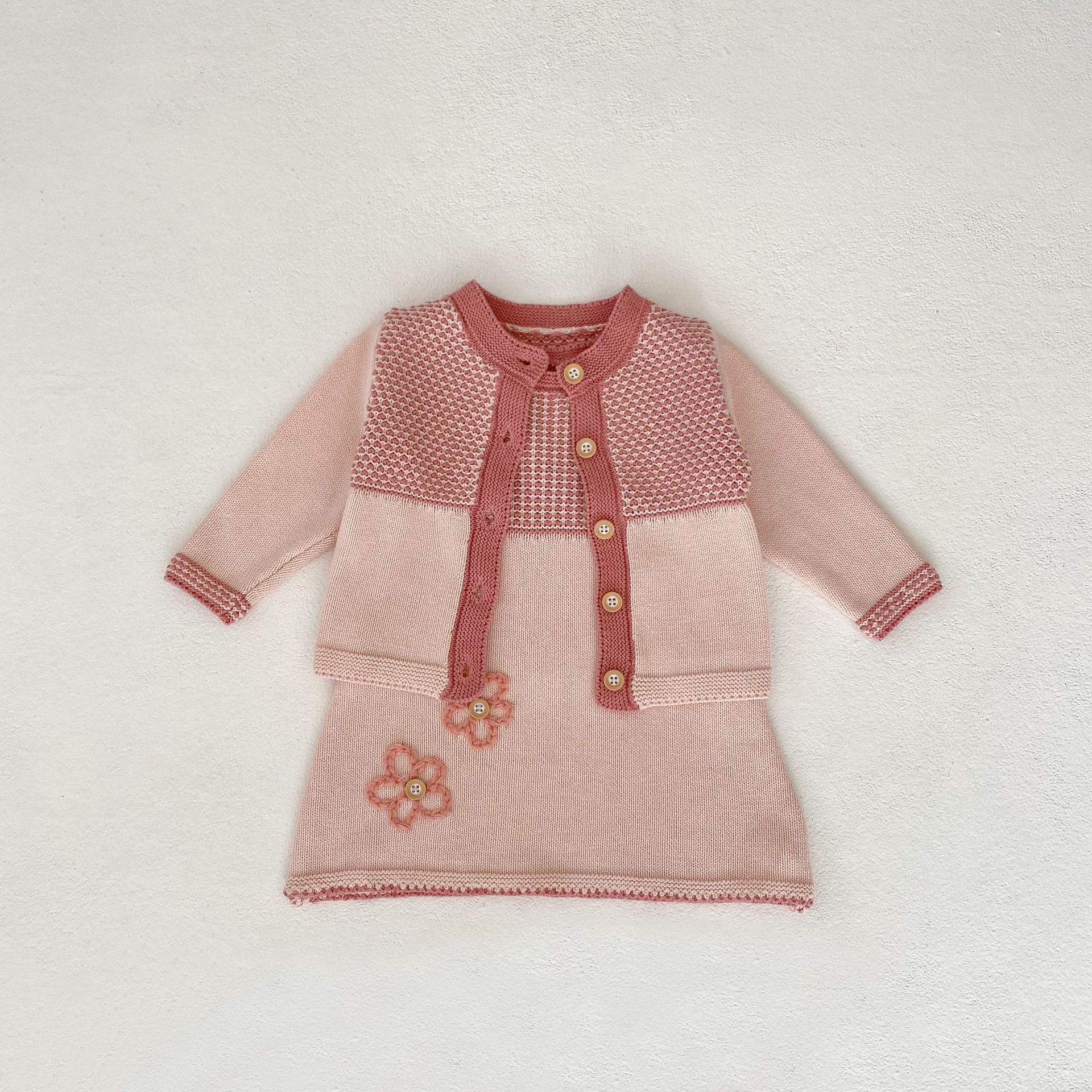 Pastoral Round Dots Flower Cotton Baby Clothing Sets display picture 13