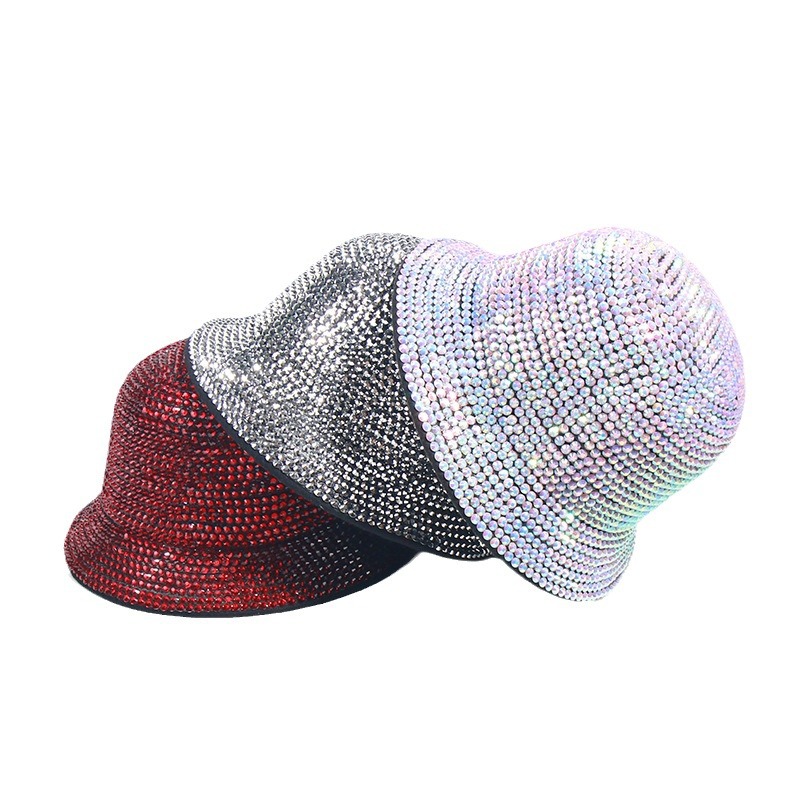 Comercio exterior europeo y americano personalidad gorra de clavos gorra de clavos gorra de diamante gorra de pescador estilo de escenario gorra de balde de fiesta gorra