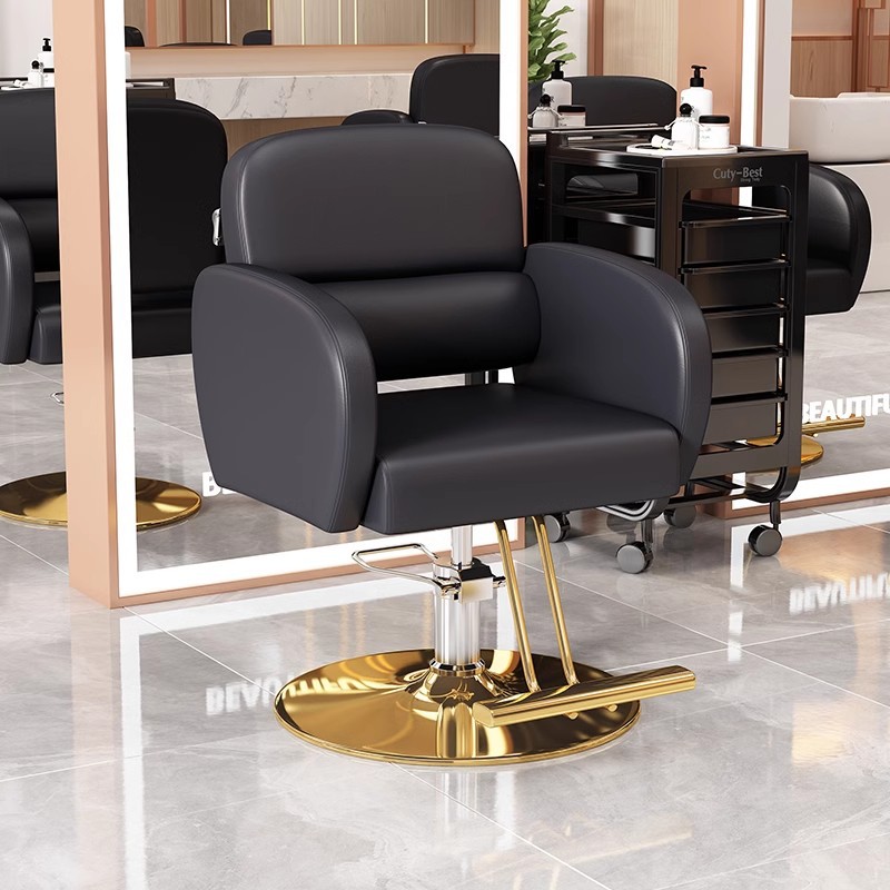 Silla de peluquería elevable y giratoria de alta gama silla de peluquería roja salón de peluquería taburete de corte de pelo especial silla de peluquería mayorista