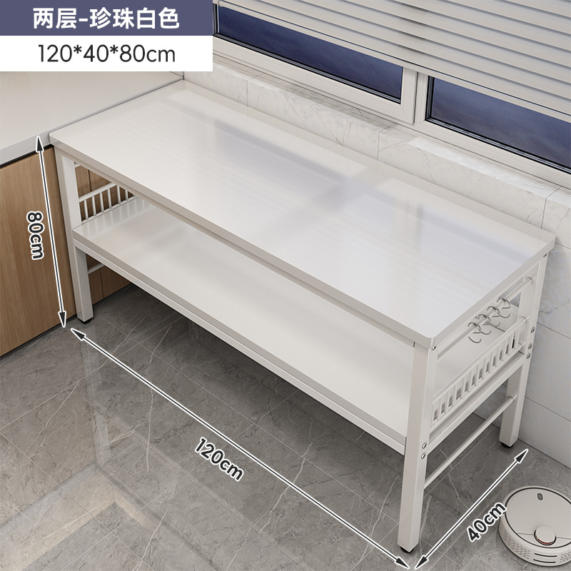 Estante de almacenamiento multifuncional de cocina mesa de corte de verduras mesa de trabajo piso de microondas multicapa nuevo estante de almacenamiento de almacenamiento