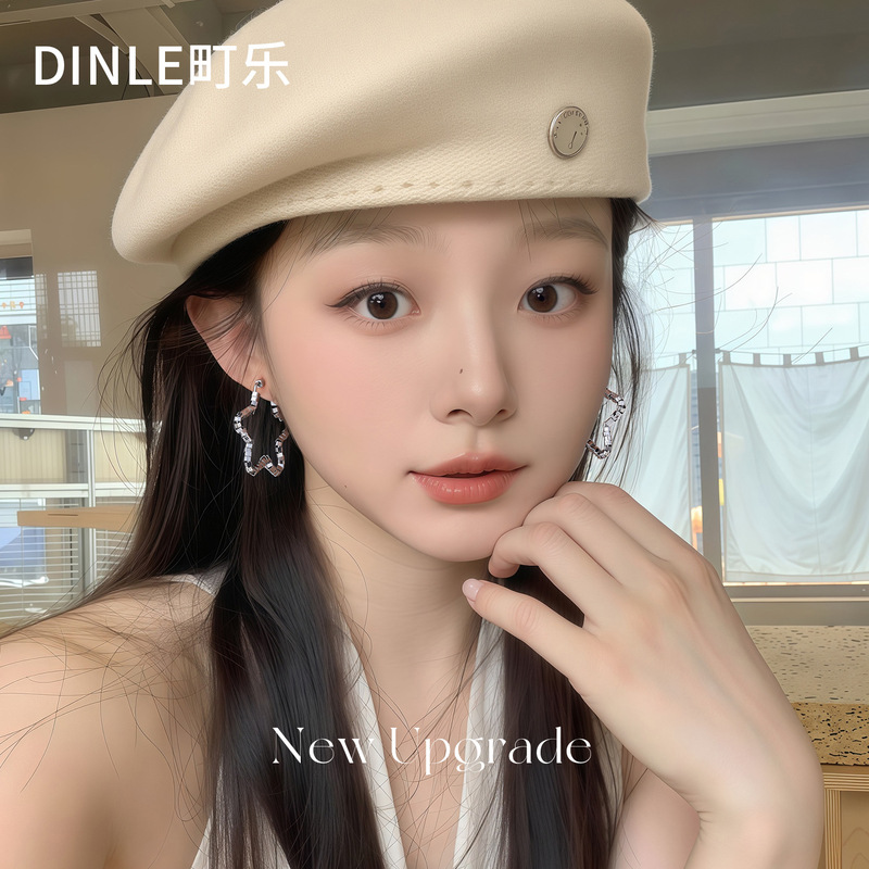 镂空星星碎银耳环女士2025新款爆款高级感显脸小设计感冷淡系耳饰|undefined