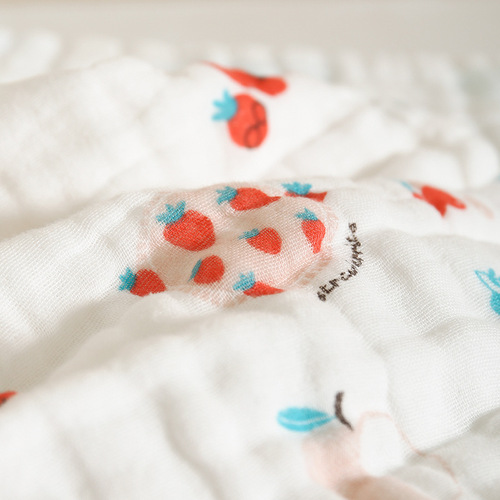 Baby gauze square towel, pure cotton absorbent baby saliva towel, infant face towel, six-layer cotton high-density small square towel
