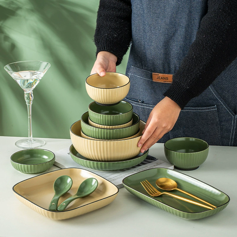 Tableware, set, creative ceramic soup bowl, simple and elegant design