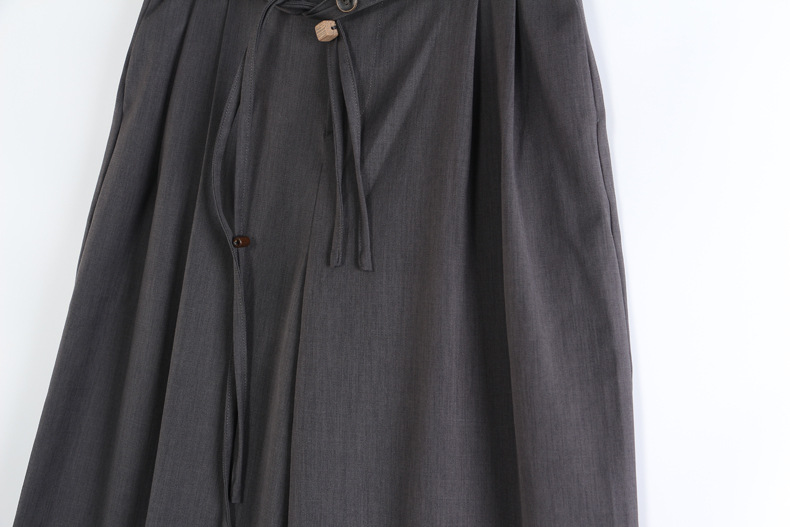 Ensemble blazer et pantalon deux pièces GraceChic Automne 25, coupe ample et tendance, boutons en bois véritable, pour femme, référence 1816_voghion.com