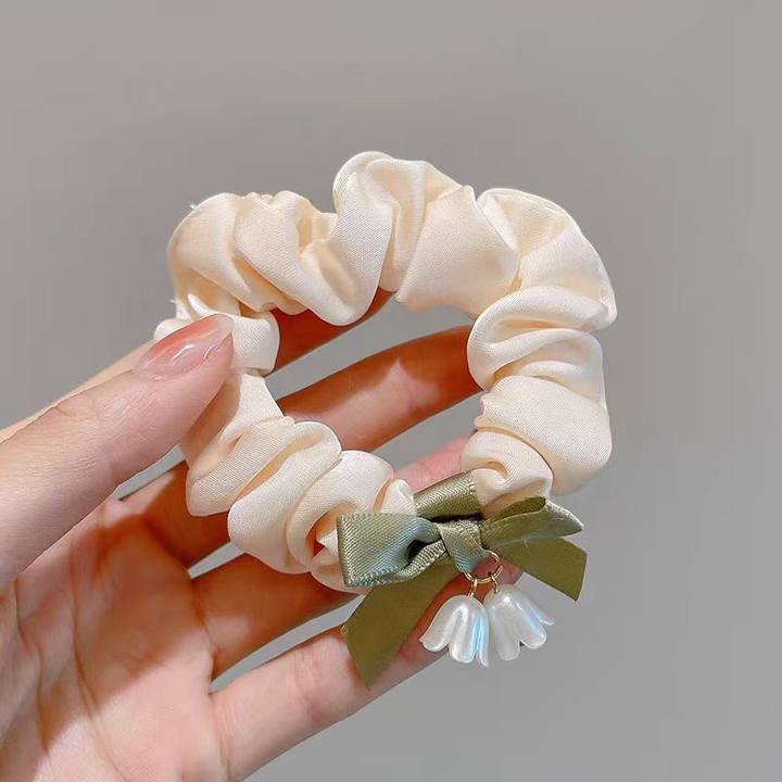 芭蕾风扎发大场发圈女甜清新甜美头绳发绳高级感头花皮筋发饰头饰|undefined
