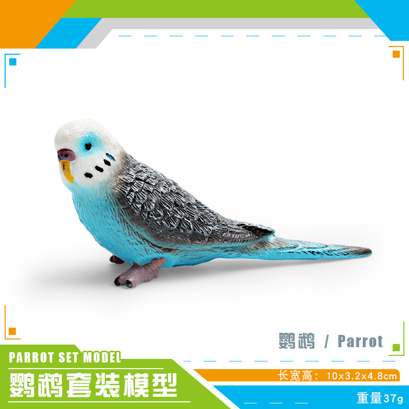 Exportación transfronteriza de simulación de pájaros modelo de papagaios peonía papaio de escritorio decoración estática juguetes