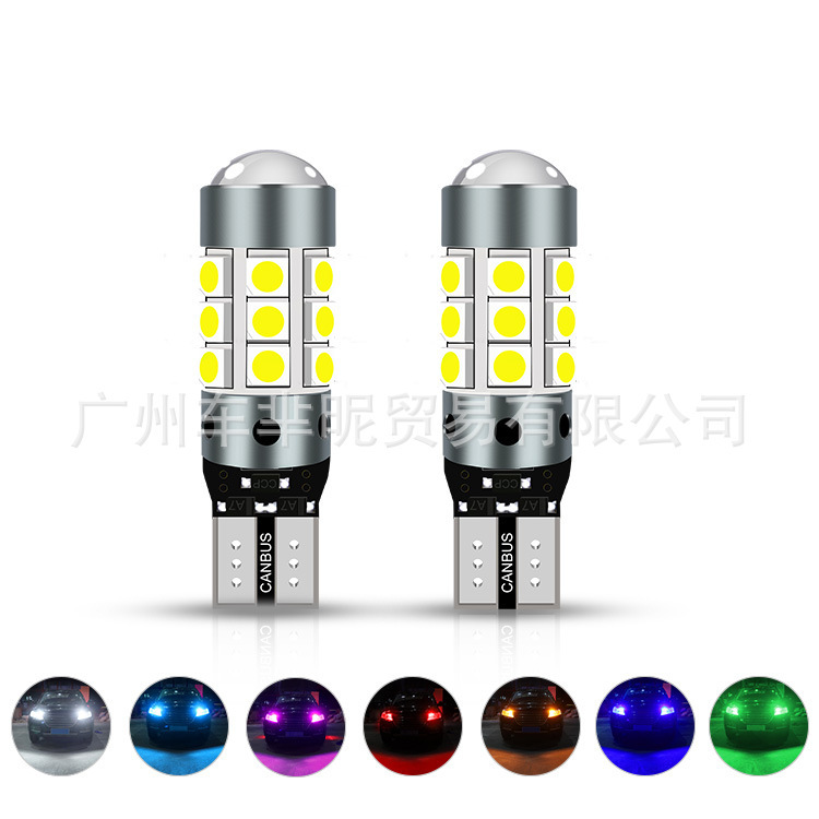 T10 W5W 194 168 Led Canbus Error Free Interior Car Light T10 3014 24Smd Lens Decoding
