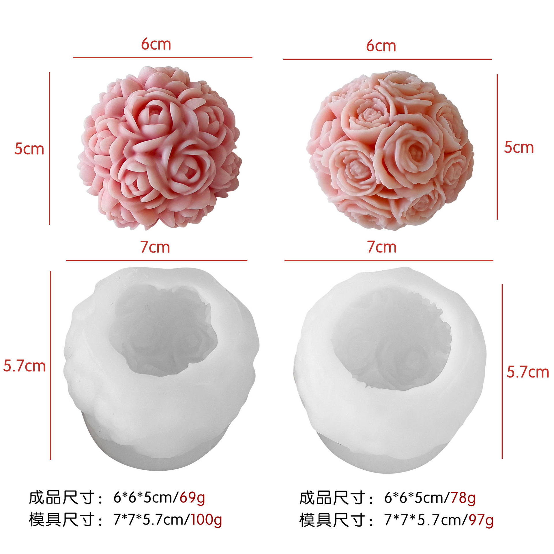 Jiahuimei tridimensional flor ramo vela diy molde de silicona tulipán flor aromaterapia vela hecha a mano jabón abrasivo