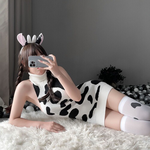 Sexy lingerie, cow sweater, flirty bag, backless suspender, turtleneck sweater, knitted suit, sexy pajamas