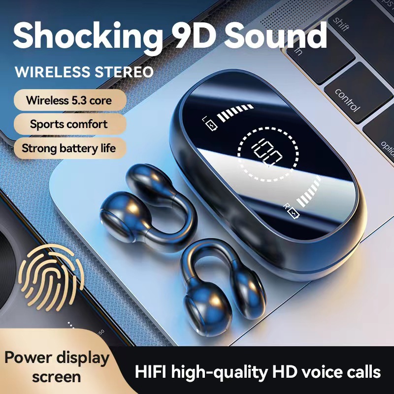 Private M47 Bluetooth earphones with wireless bone conduction, high sound quality, noise reduction, and ultra long_voghion.com