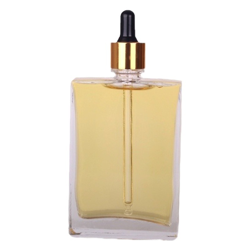 30ml Transparent Flat Square Glass Dropper Bottle, 50ml Essence Liquid Dispensing Bottle, 15~150ml Essential Oil and Skin Care Product Packaging Materials