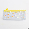 Brand capacious pencil case, Japanese stationery for elementary school students, storage bag PVC, flowered