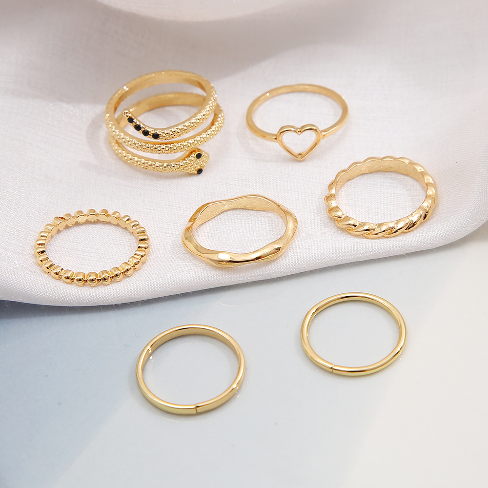 Fashion Snake Alloy Plating Rings display picture 6