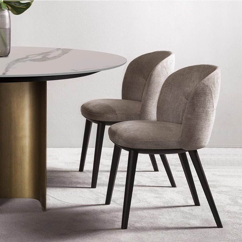 Silla de comedor de madera maciza minimalista moderna italiana