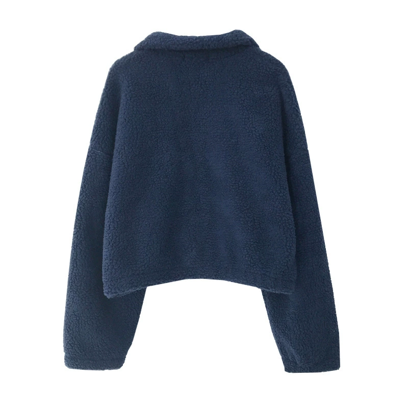 Short demi-season sweatshirt, warm warm jeans, velvet cardigan with zipper, jacket, 2023