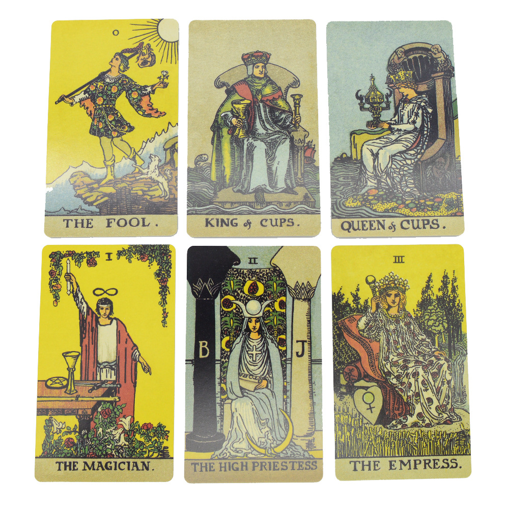 thumbnail image 4 of 78 cartas de Tarot en inglés Waite, caja de regalo extraíble de 7x12 con instrucciones de juego de papel, cartas de juguete para juego de mesa, 4 of 5