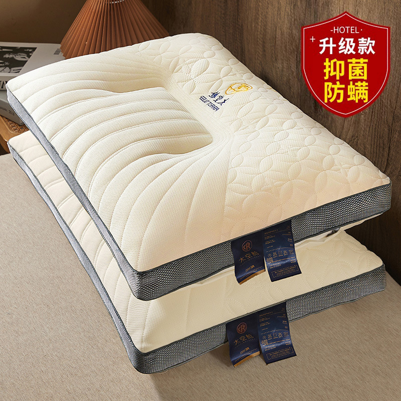 almohada de cápsula de nube almohada de cápsula espacial almohada de masaje antibacteriana un par de dormitorio de hotel de familia para estudiantes protege la columna cervical