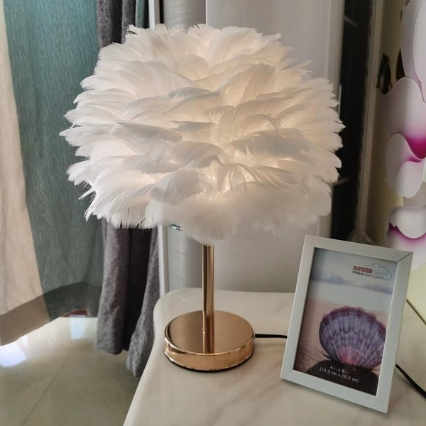 Warm light 12-watt push button switch + white swan (excluding crystal)