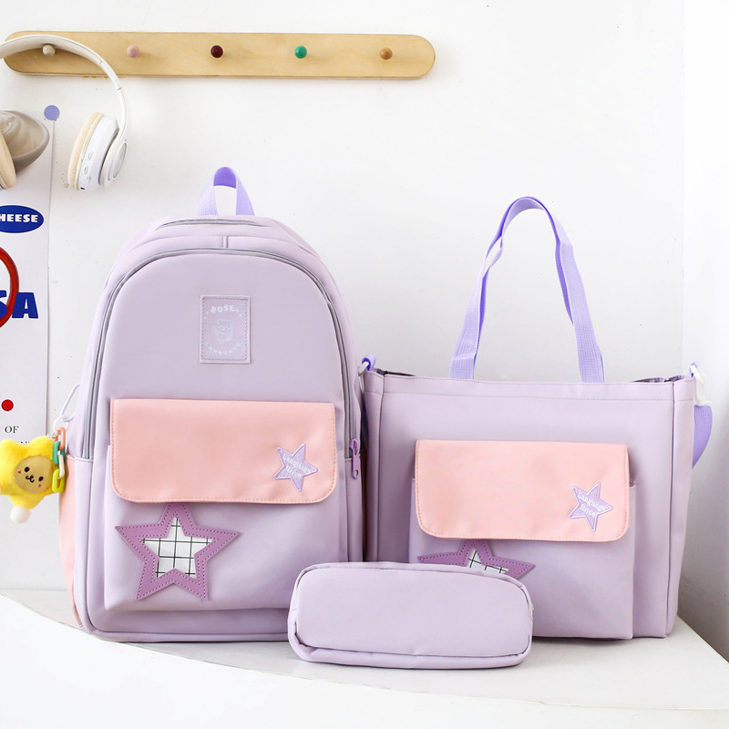 Mochila de estudiante de secundaria para mujer 2025 nuevo estilo ins versión coreana de alta apariencia y gran capacidad para estudiantes de secundaria estilo universitario mochila