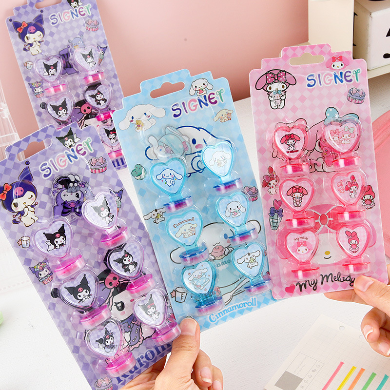 Cartón de dibujos animados con sello de impresión de aceite regalo creativo para jardín de infantes regalo de papelería al por mayor