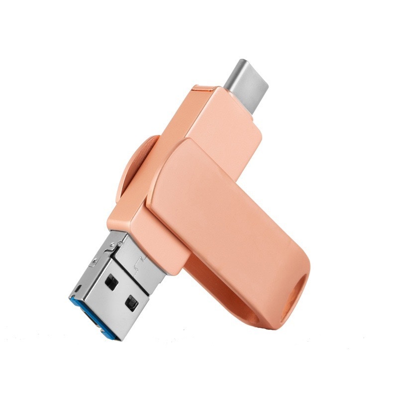 新款手机U盘适用苹果typec安卓电脑四合一usb盘旋创意优盘256|undefined