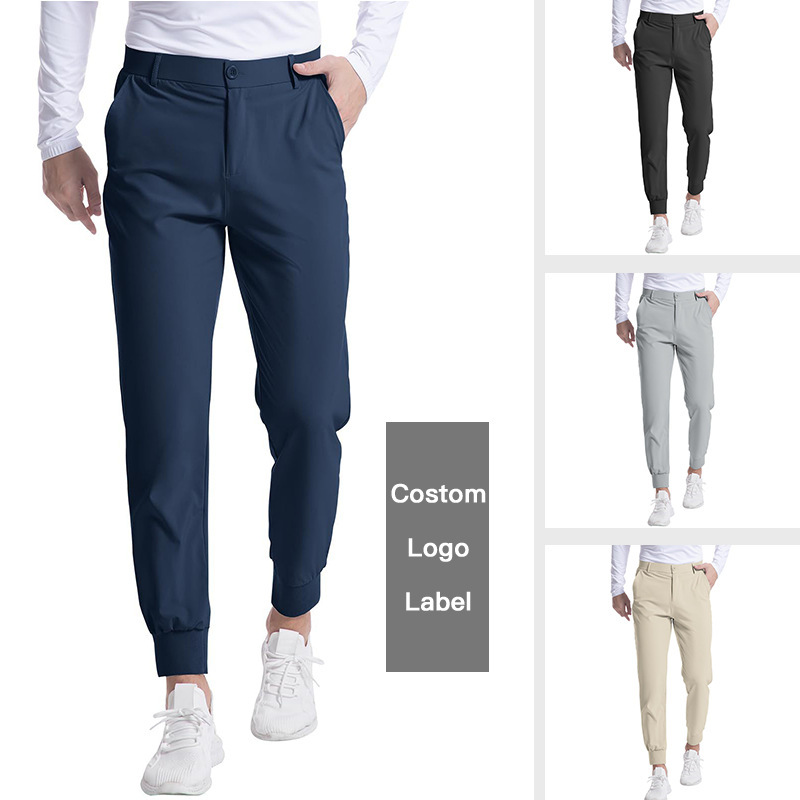 Cross-Border Amazon Aliexpress Youth Elastic Golf Jogging Slim Trousers Casual Pants Men's Four-Season High-End
