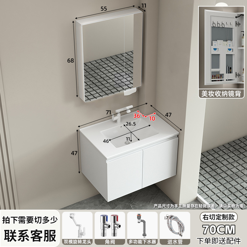 Ángulo cortado panal de abeja gabinete de baño cerámica integral lavabo de forma especial tamaño de inodoro envase lavabo de columna de tubo