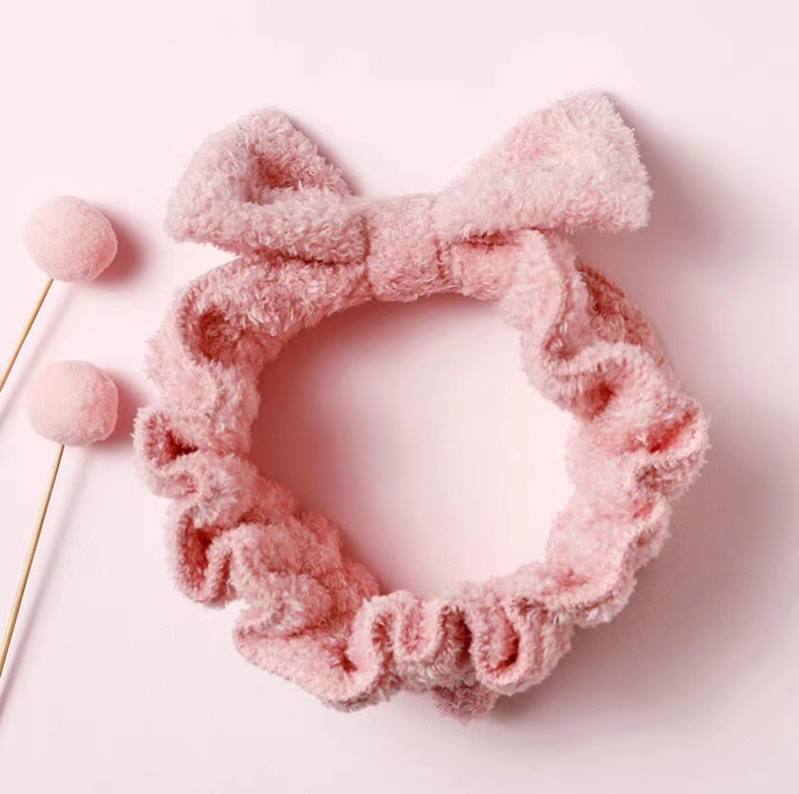 Lavado de la cara banda de pelo de moda femenina Coreana Red diadema roja estudiante dulce Linda máscara de maquillaje banda de pelo horquilla