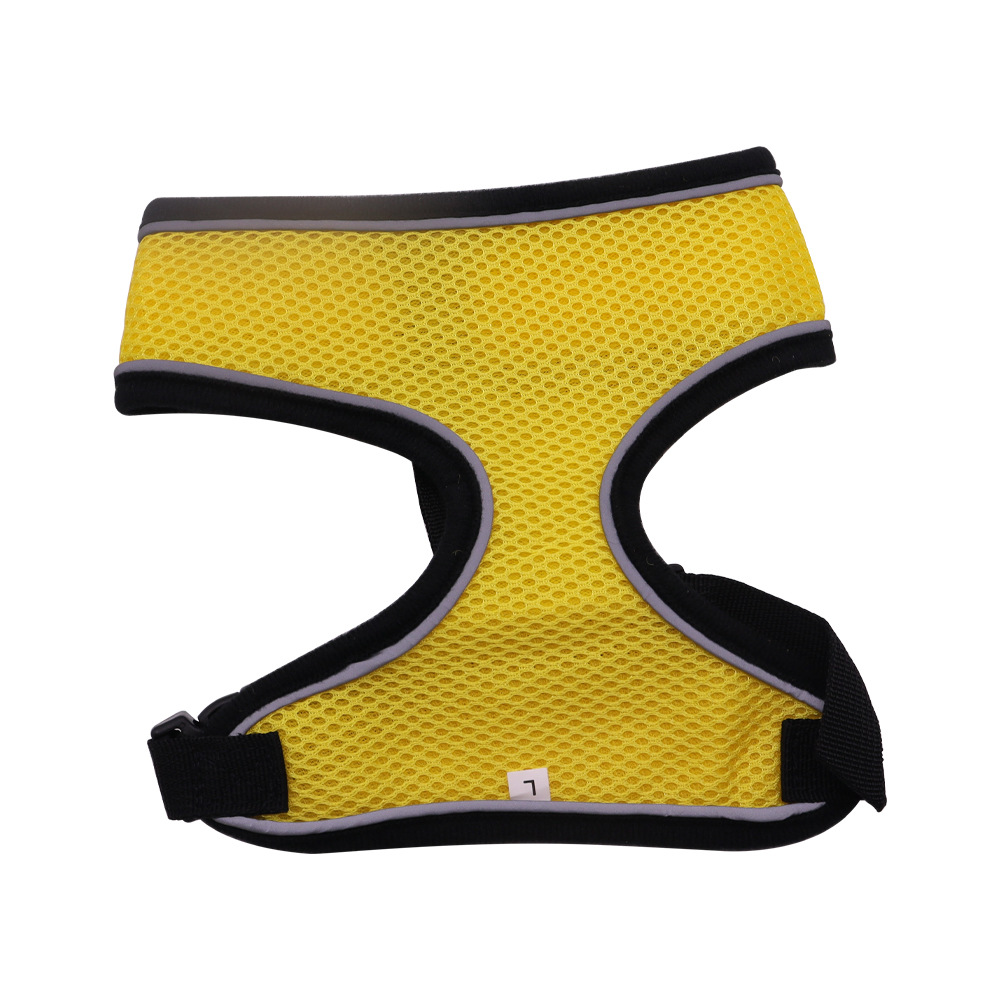 Correa transpirable para el pecho para mascotas, cuerda de tracción para perros pequeños, gato y perro, grueso en forma de I, reflectante, anti-liberación, pecho y espalda